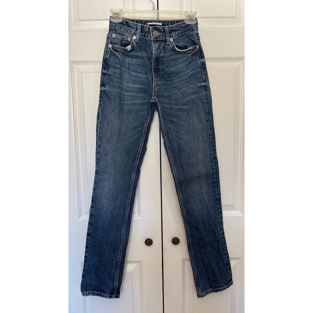 Zara High Waist Blue Jeans